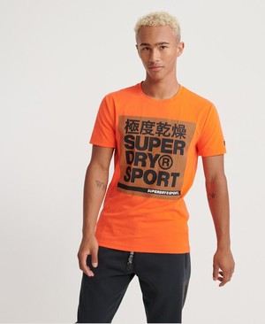 Superdry Core Graphic Férfi Pólók Narancssárga | YZVXD6704